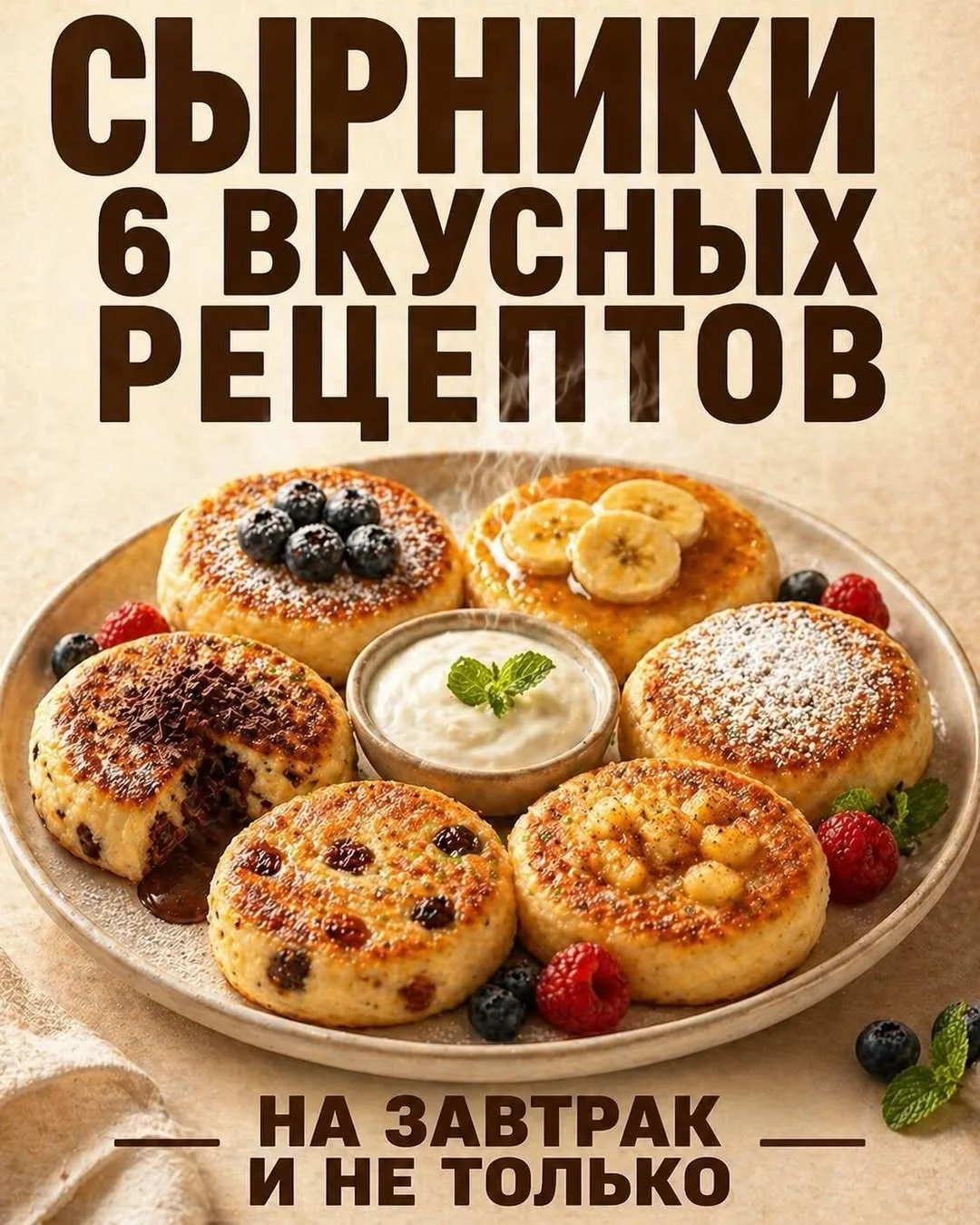 ➜ СЫРНИКИ: 6 НОВЫХ ИДЕЙ НА КАЖДЫЙ ДЕНЬ 🧀✨
━────⊰⚜⊱────━

Шесть потрясающих вариаций любимых сырнико
