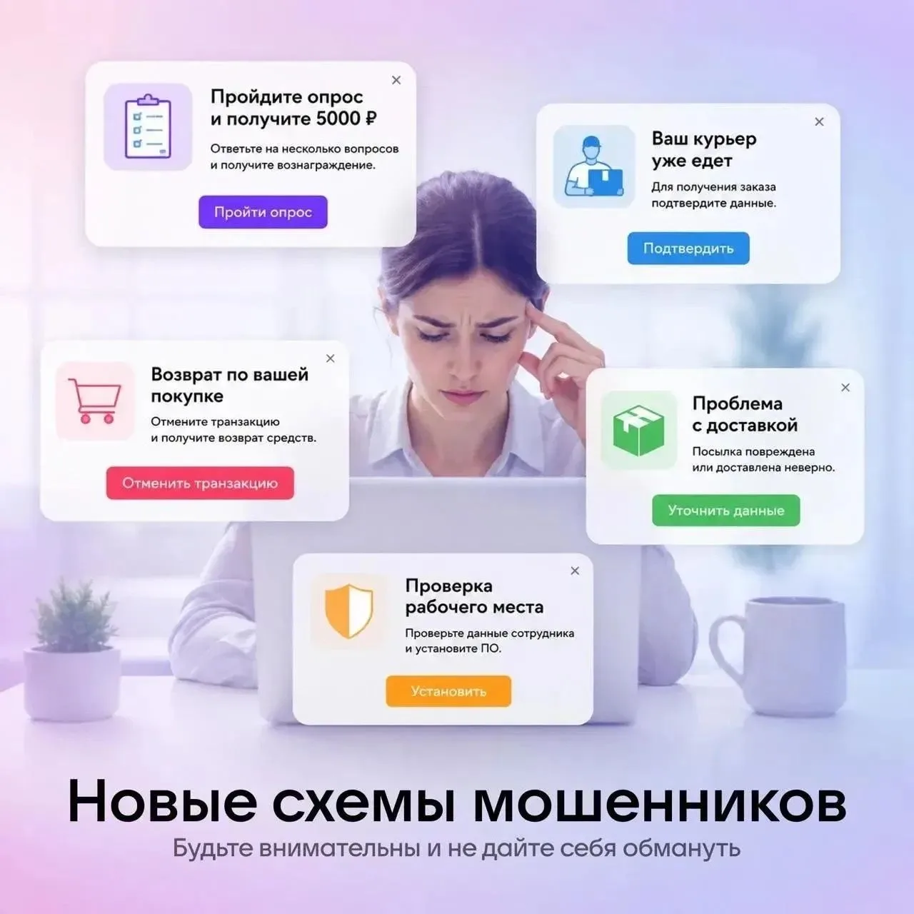 Коротко собрали самые свежие и актуальные схемы мошенников — чтобы вы были на шаг впереди.