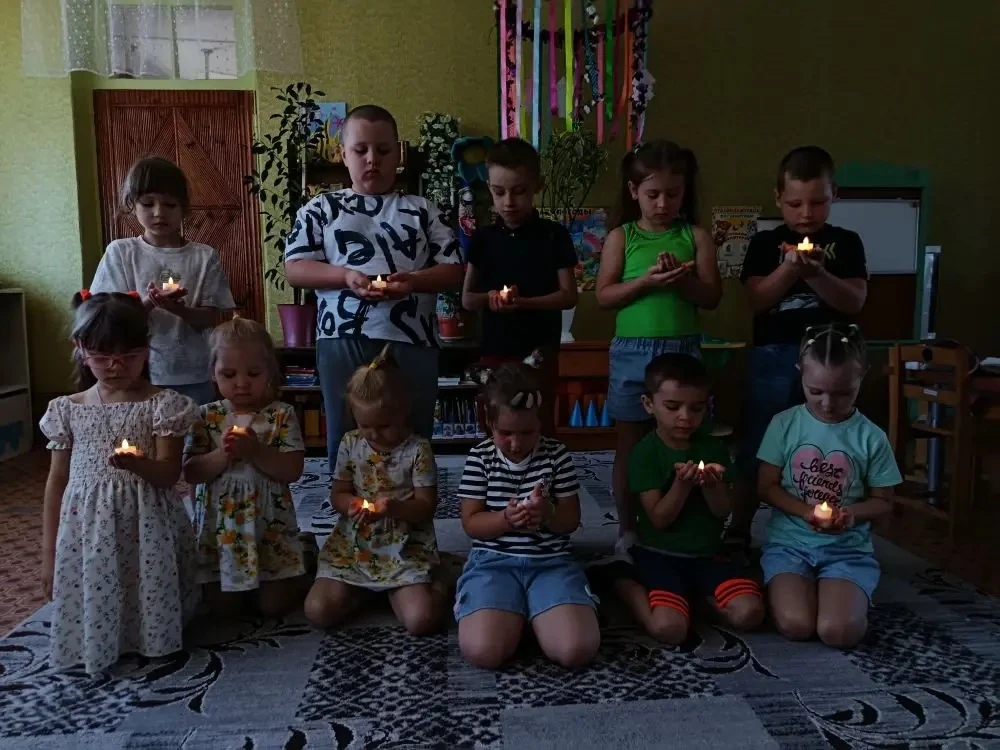 Сегодня в старшей  группе для детей с НОДА прошло тематическое мероприятие, посвящённое Дню памяти и