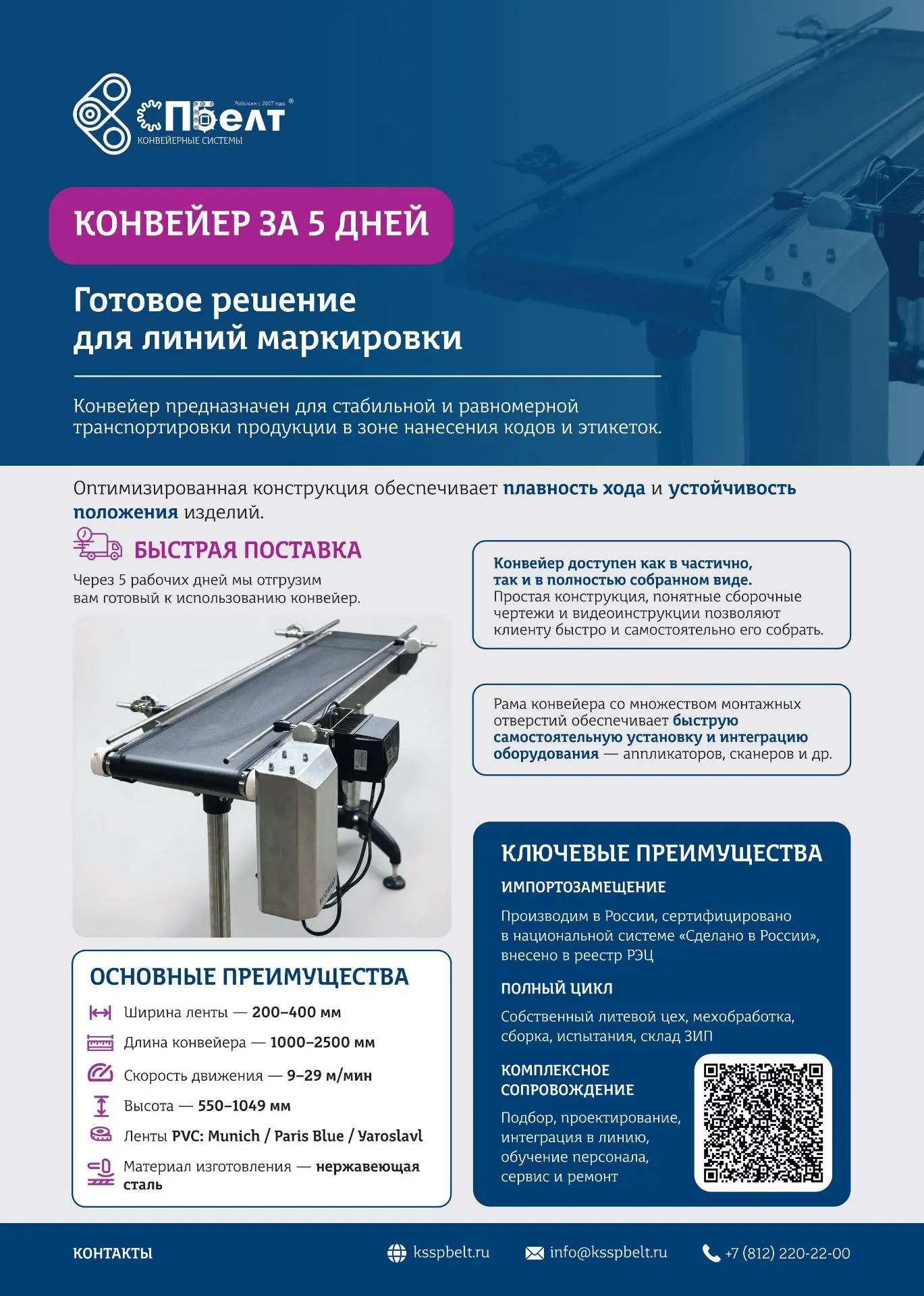 Конвейер за 5 дней: готовое решение для линий маркировки