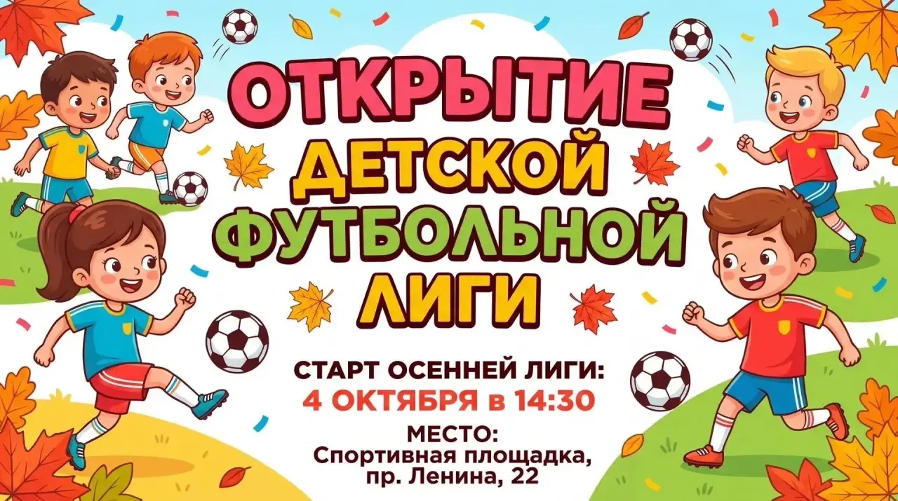 Открытие детской футбольной лиги в Центральном районе