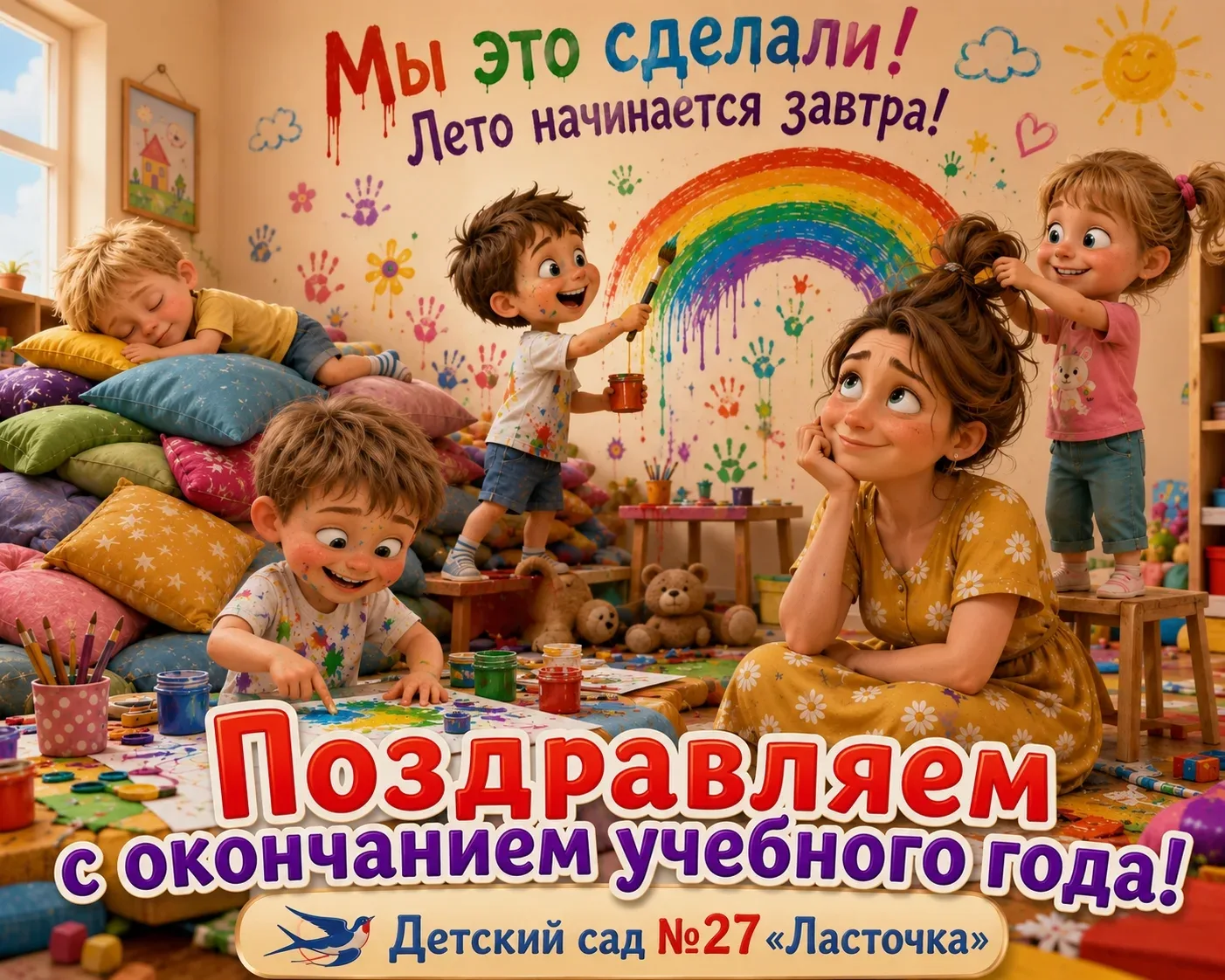 🌈🎓 Вот и завершился ещё один учебный год в детском саду №27 «Ласточка»! 🎓🌈

Этот год подарил наш