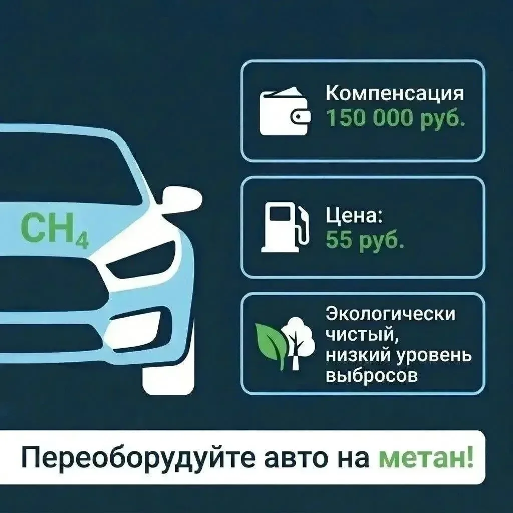Информируем о возможности перевода личного автотранспорта на экологичное и экономичное топливо — мет