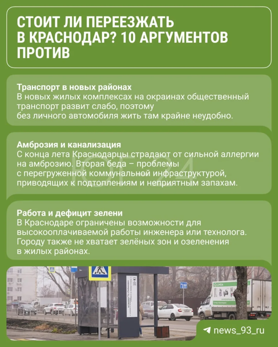 Переезд в Краснодар: ожидания и реальность

Краснодар уже много лет привлекает сибиряков и северян