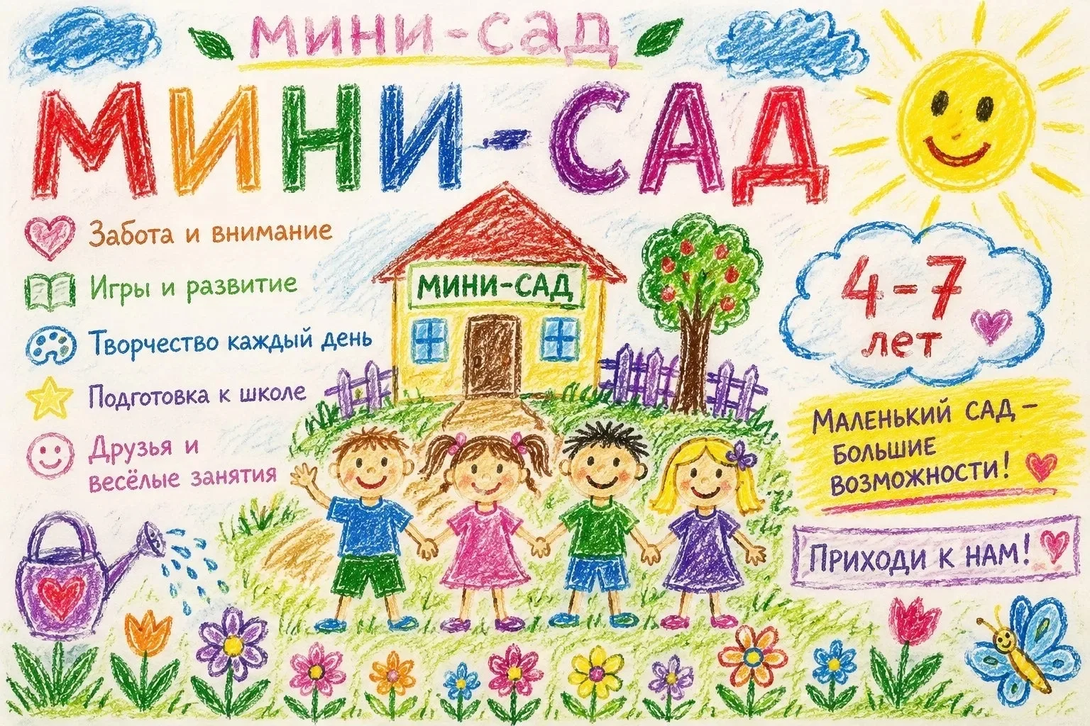 🌼 Мини-сад для ваших малышей! 🌱

Создайте уютное пространство для развития и игры вашего ребенка! 