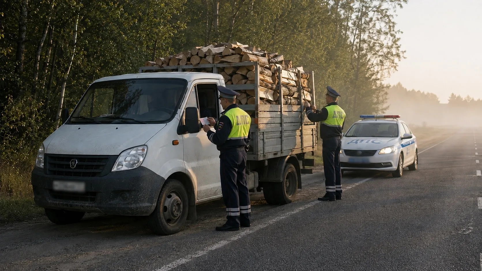 Сотрудники Госавтоинспекции Магнитогорска выявили автомобиль, перевозивший древесину с ...