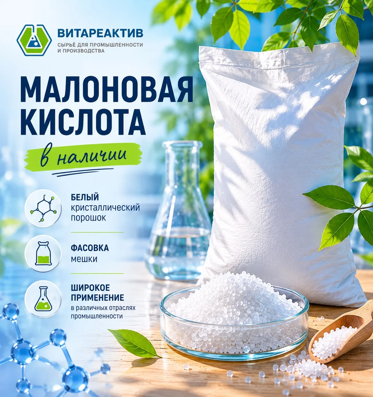 МАЛОНОВАЯ КИСЛОТА — В НАЛИЧИИ☀️✅