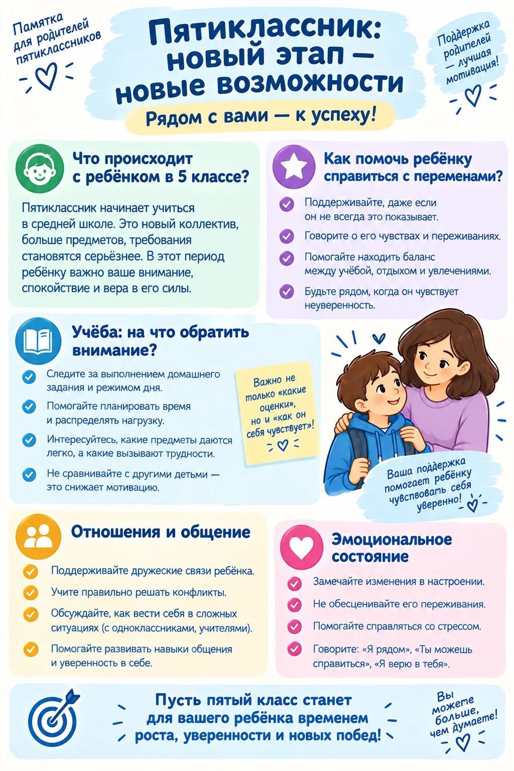 📌Адаптация пятиклассника: как помочь ребенку