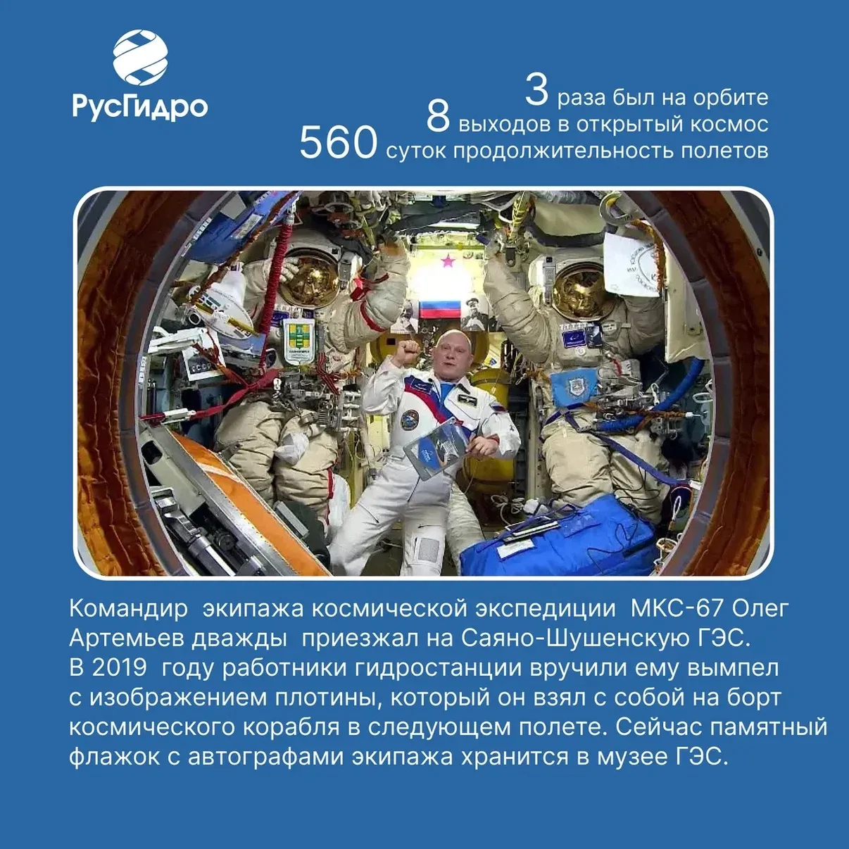 🚀 12 апреля 1961 года Юрий Гагарин совершил первый в истории полёт в космос на корабле «Восток-1». П