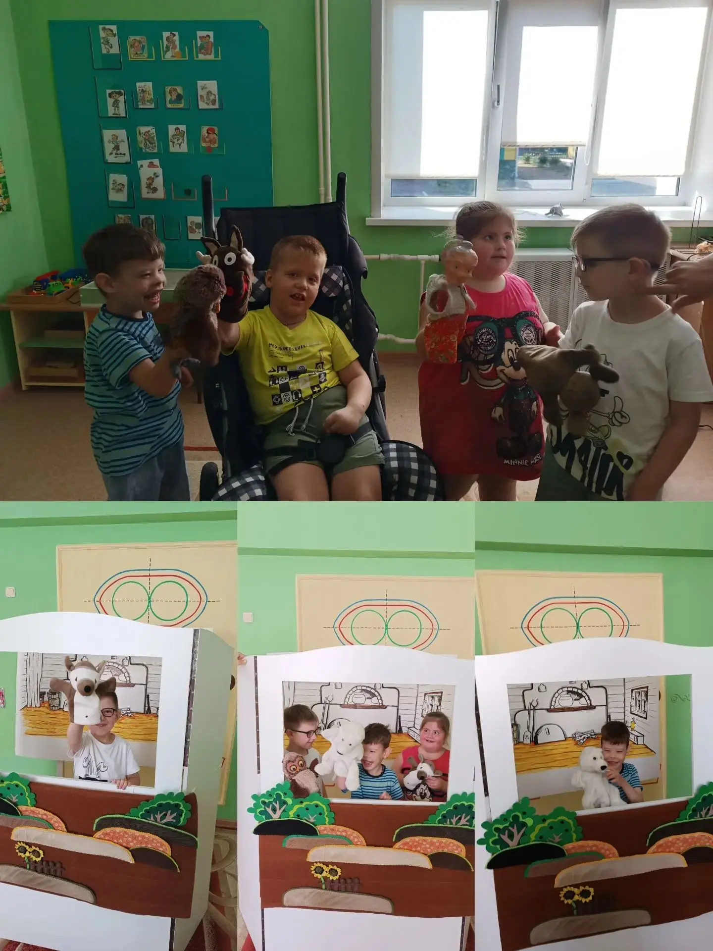 Сегодня в группе 24 детского сада 92 (корпус 3) 
Началась подготовка к постановке кукольного театра 