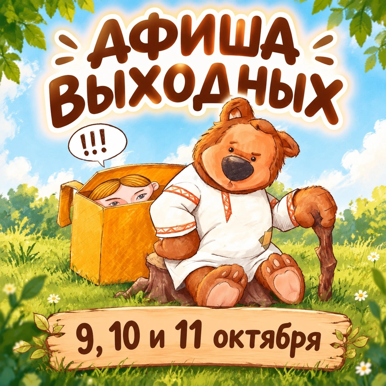 ✨ Афиша выходных дней: 9, 10 и 11 октября