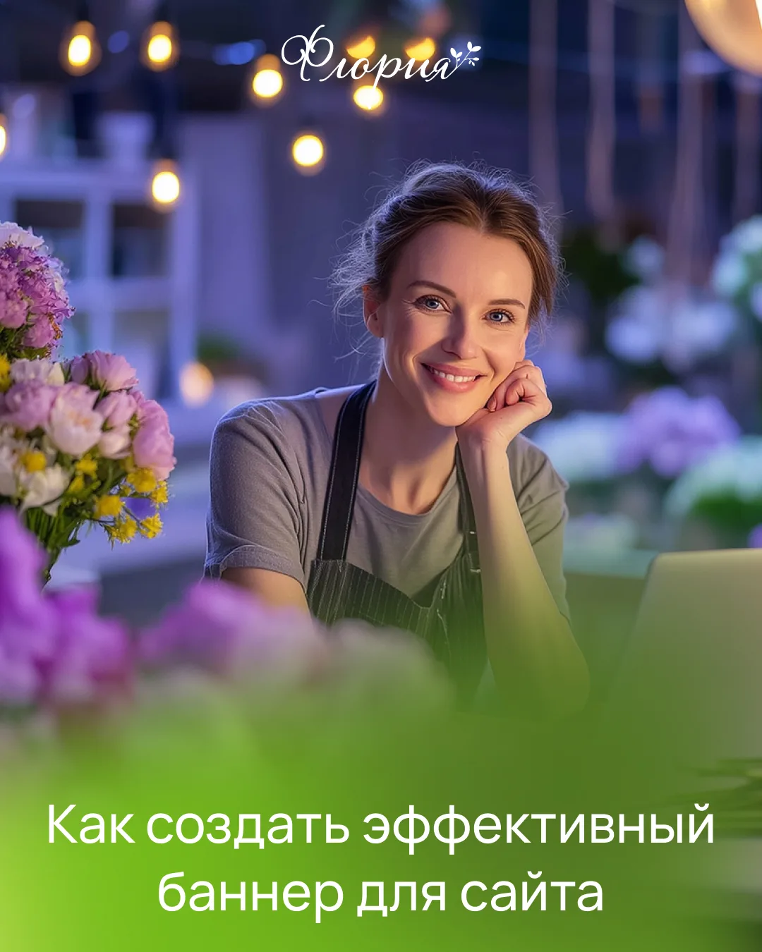 Многие думают, что баннер на сайте цветочного магазина – это просто красивая картинка

Но на самом д