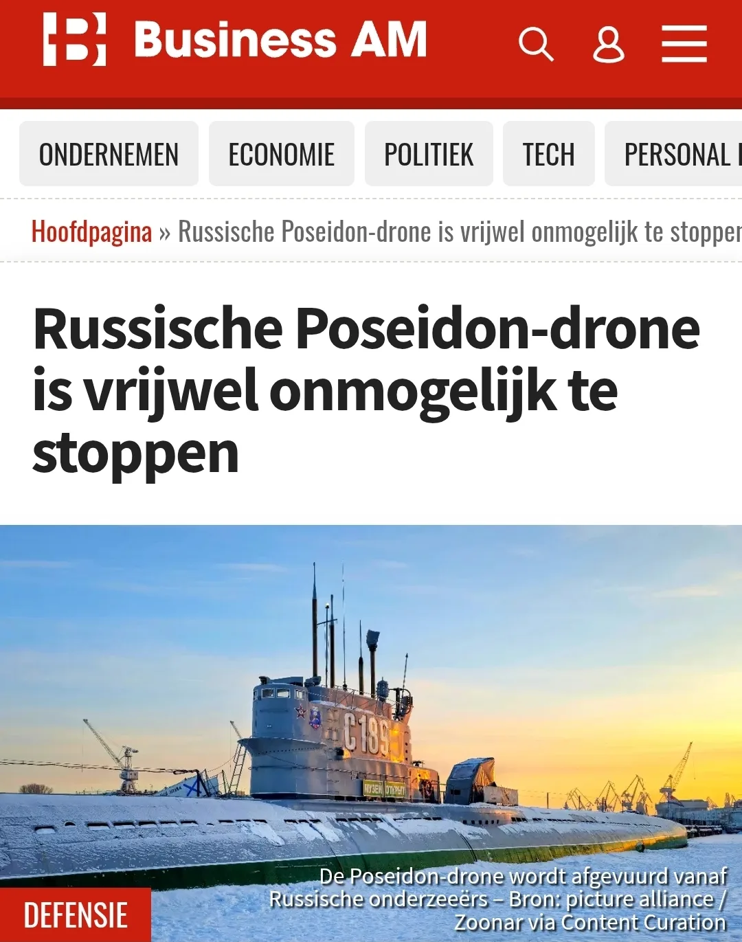 "Российский беспилотник «Посейдон» практически невозможно остановить."

Мне нравится ход ваших мысле