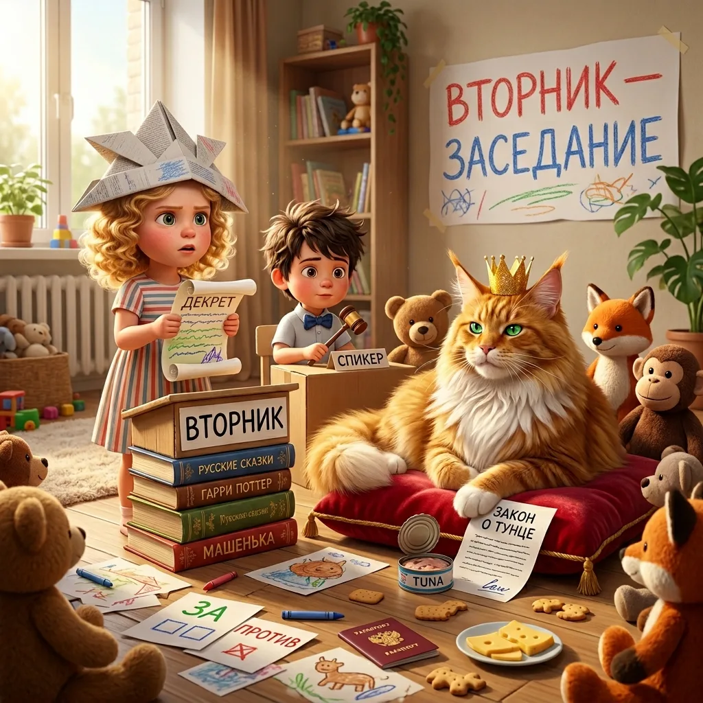 Вторник — это когда ты регистрируешь кабинет министров из плюшевых игрушек, но реальная...