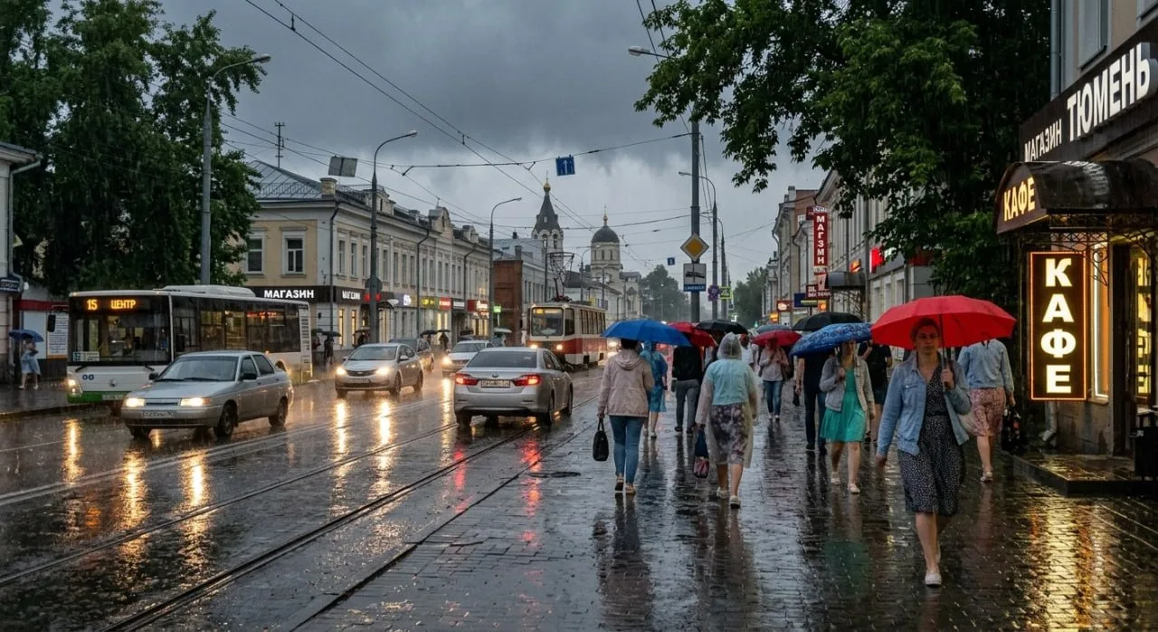 В Тюмень идут дожди и грозы. 

 31 июля и 1 августа ожидаются сильный дождь и сильный ветер.

В Тюме