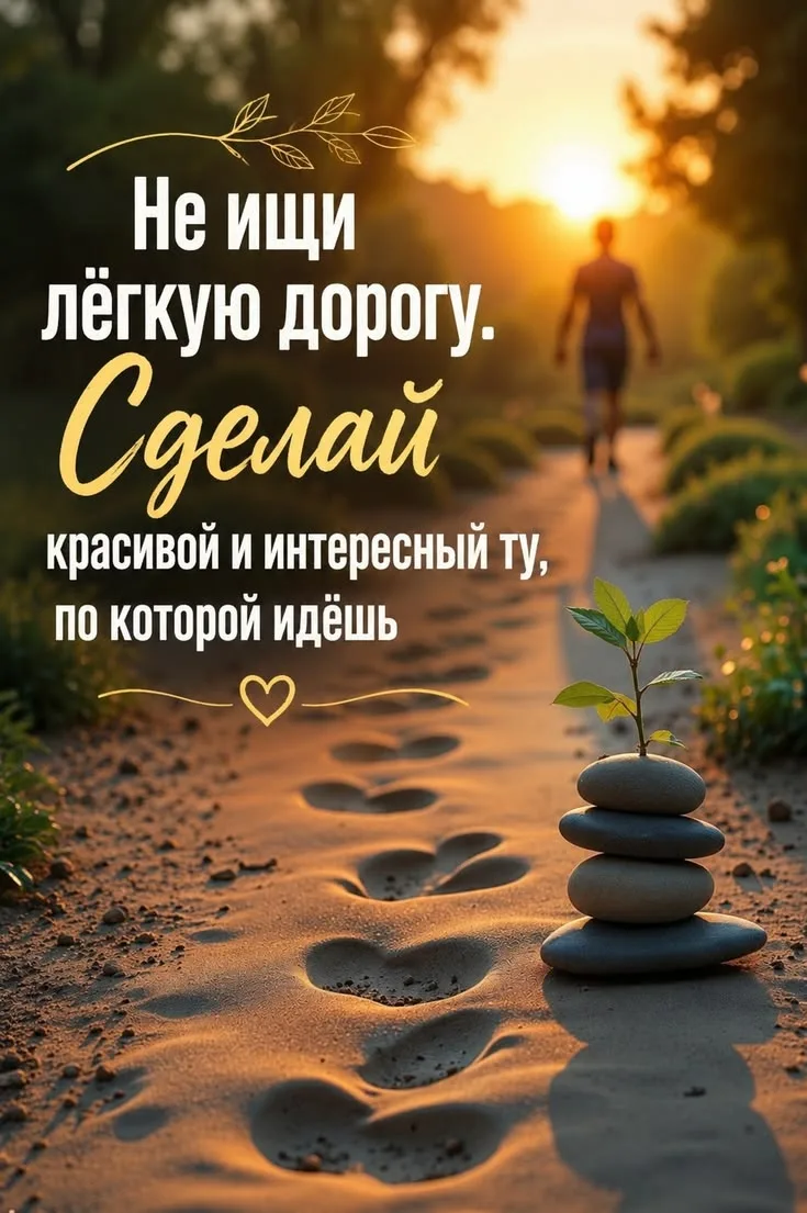 Доброе утро, дорогие друзья! ✨ Не ищи лёгкую дорогу — сделай красивой и интересной ту, ...