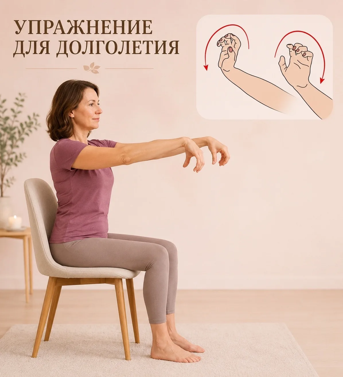 2е УПРАЖНЕНИЕ ДЛЯ ДОЛГОЛЕТИЯ!⠀