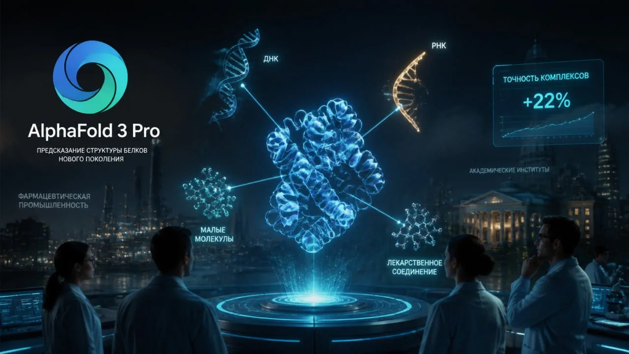 ✅ Google DeepMind выпустила AlphaFold 3 Pro: ИИ предсказывает не только белки, но и их ...