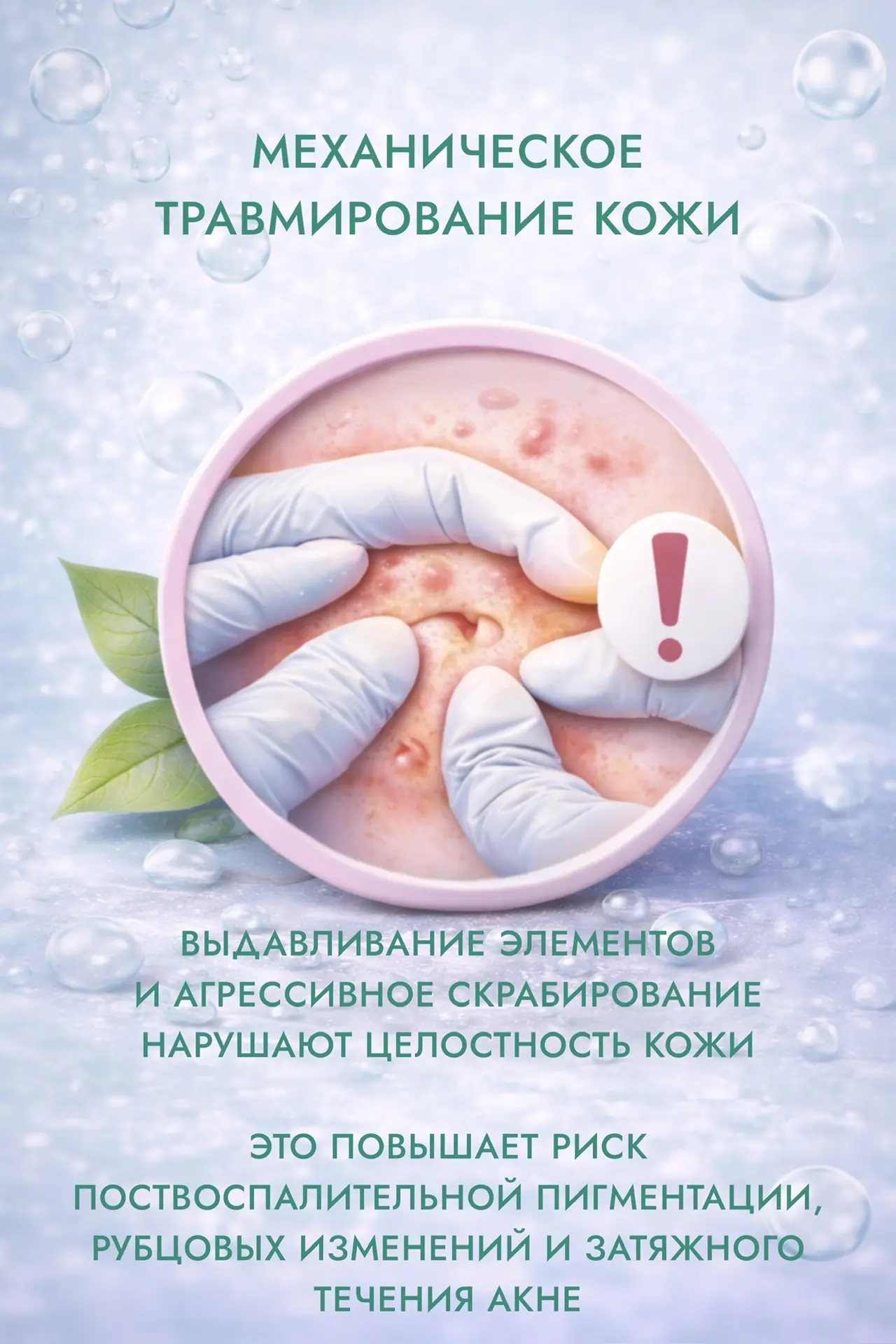 ▫️Разобрали три распространённые ошибки в уходе при акне!▫️  ▫️При акне ключевую роль играет не агре