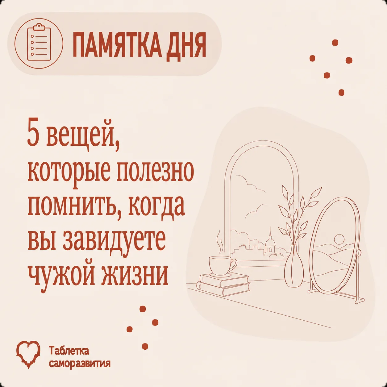 5 вещей, которые полезно помнить, когда вы завидуете чужой жизни