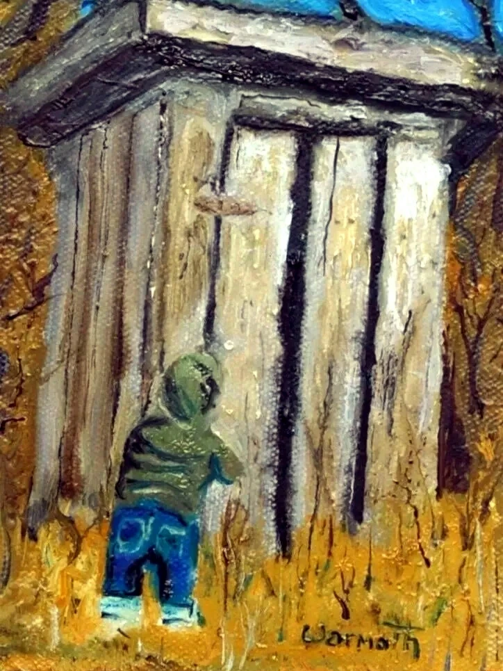 Деревенский туалет - это одноместные апартаменты с дыркой. Зимой там в попу дуют холодн...