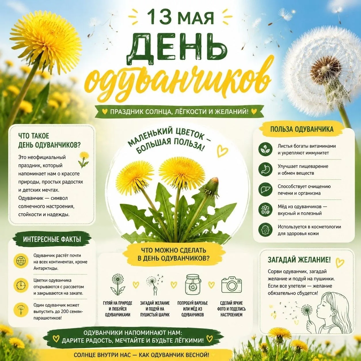13 мая - День одуванчиков!