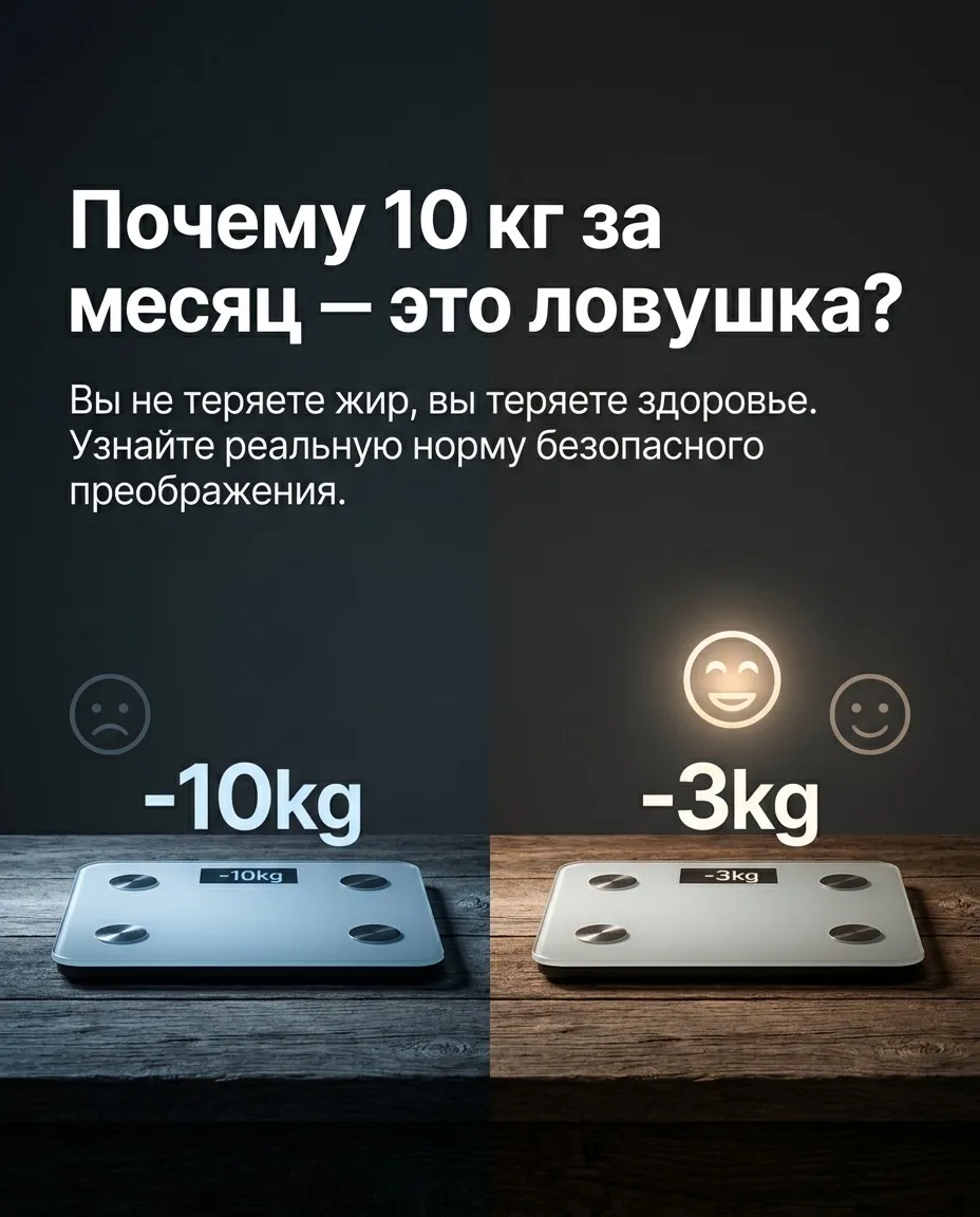 Похудели на 10 кг за один месяц? А так можно было?📆