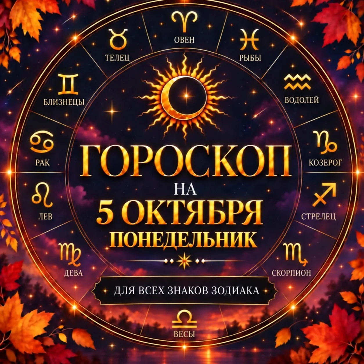 🔮 Гороскоп на 5 октября, понедельник