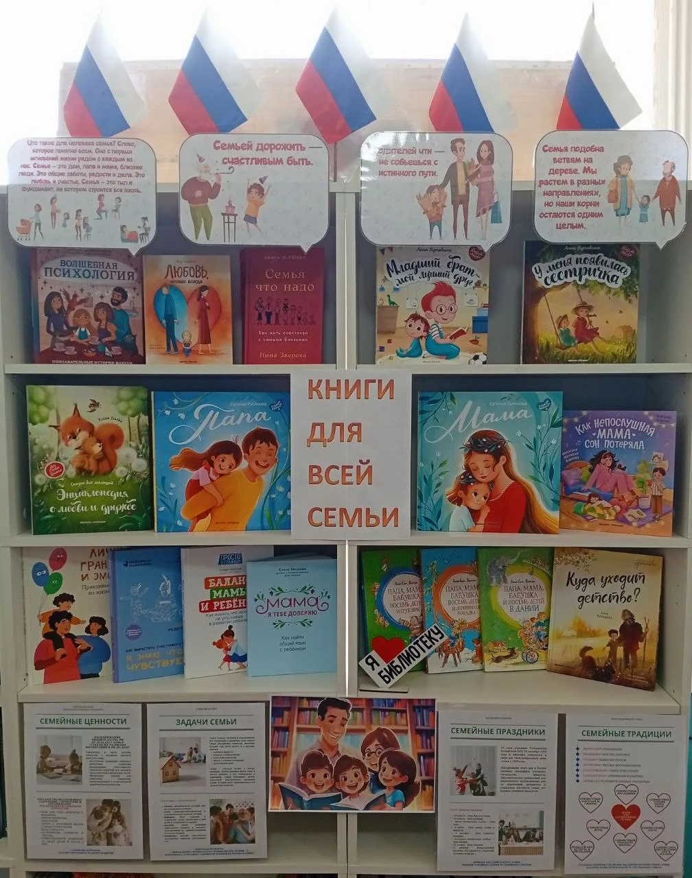 В Дунаевской библиотеке ко Дню семьи любви и верности оформлена книжная выставка "Книги...