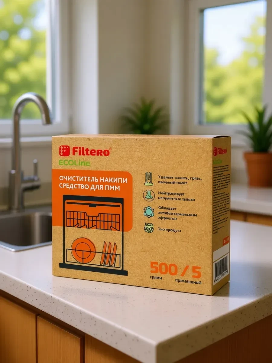 ⚡️ Очиститель накипи для посудомоечной машины ECOLine, 500 гр, Filtero