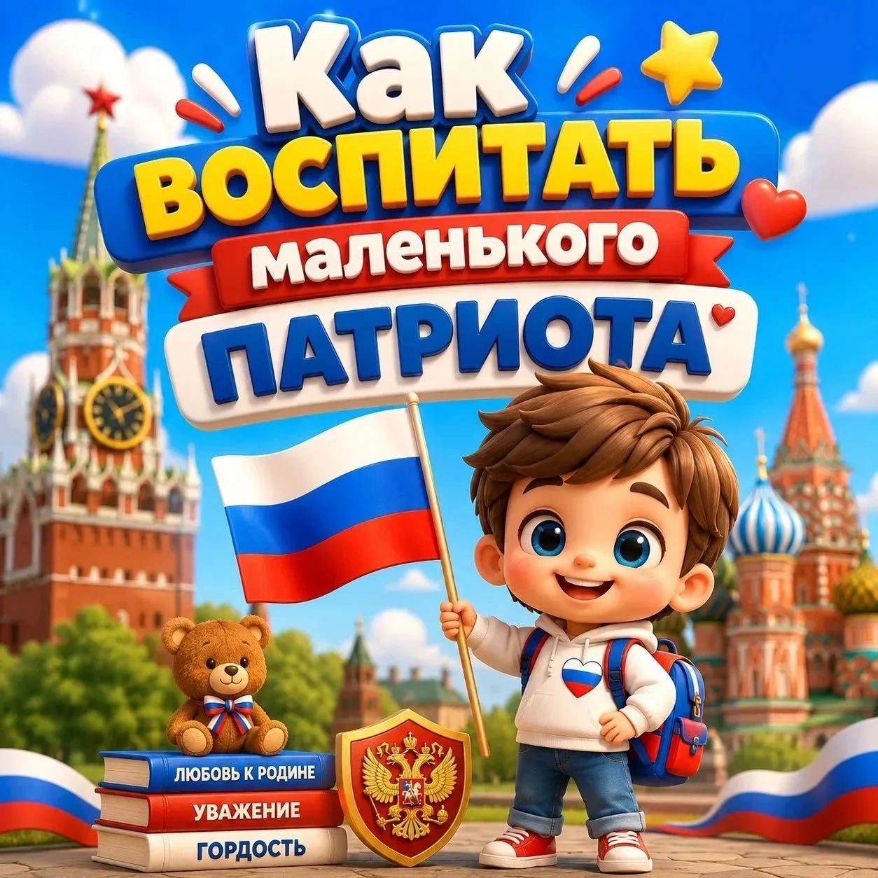 Воспитание патриотизма у ребёнка — это не заучивание дат из книг, а постепенное формирование любви к