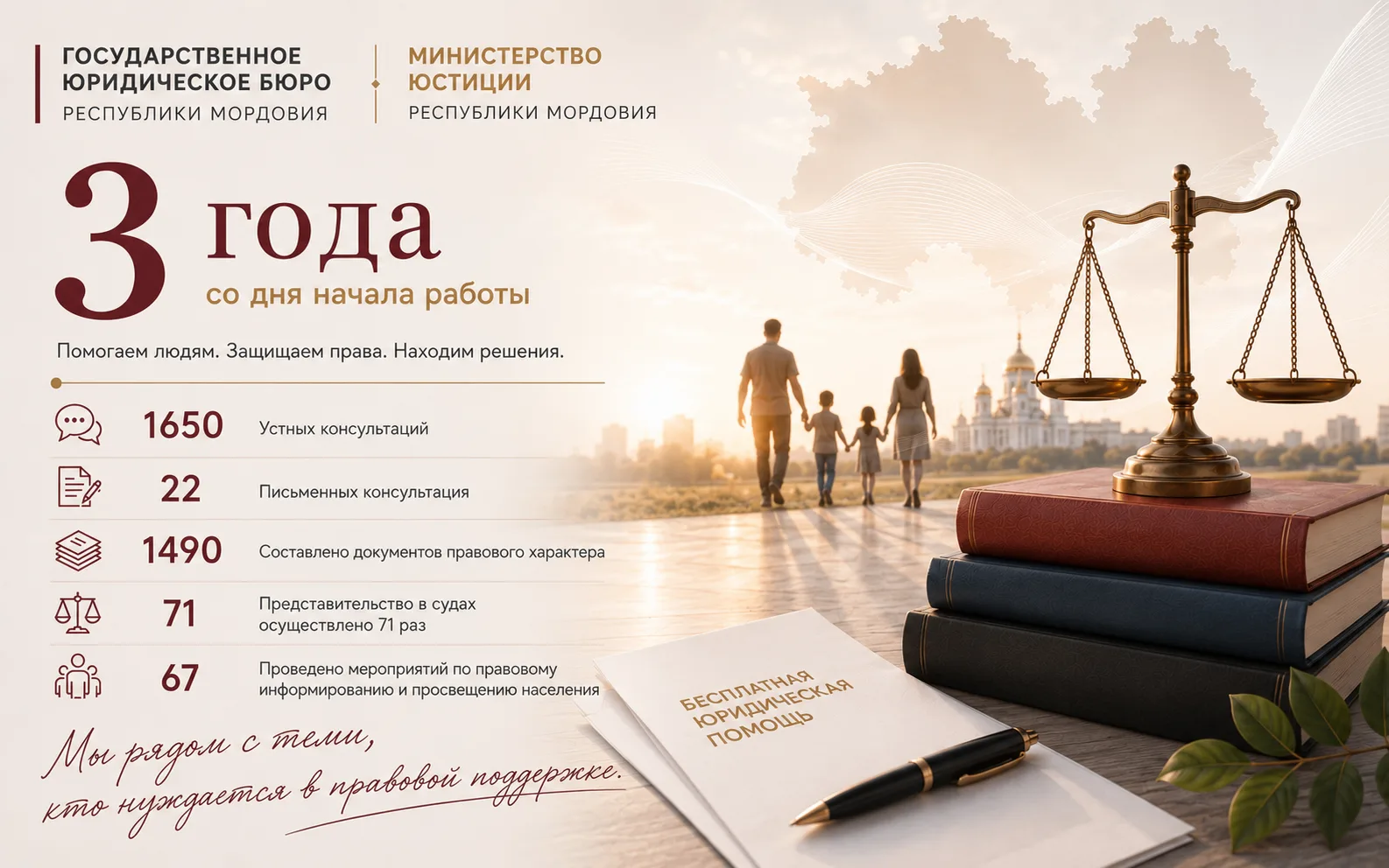 ✨ Сегодня Государственное юридическое бюро Республики Мордовия отмечает 3 года со дня н...