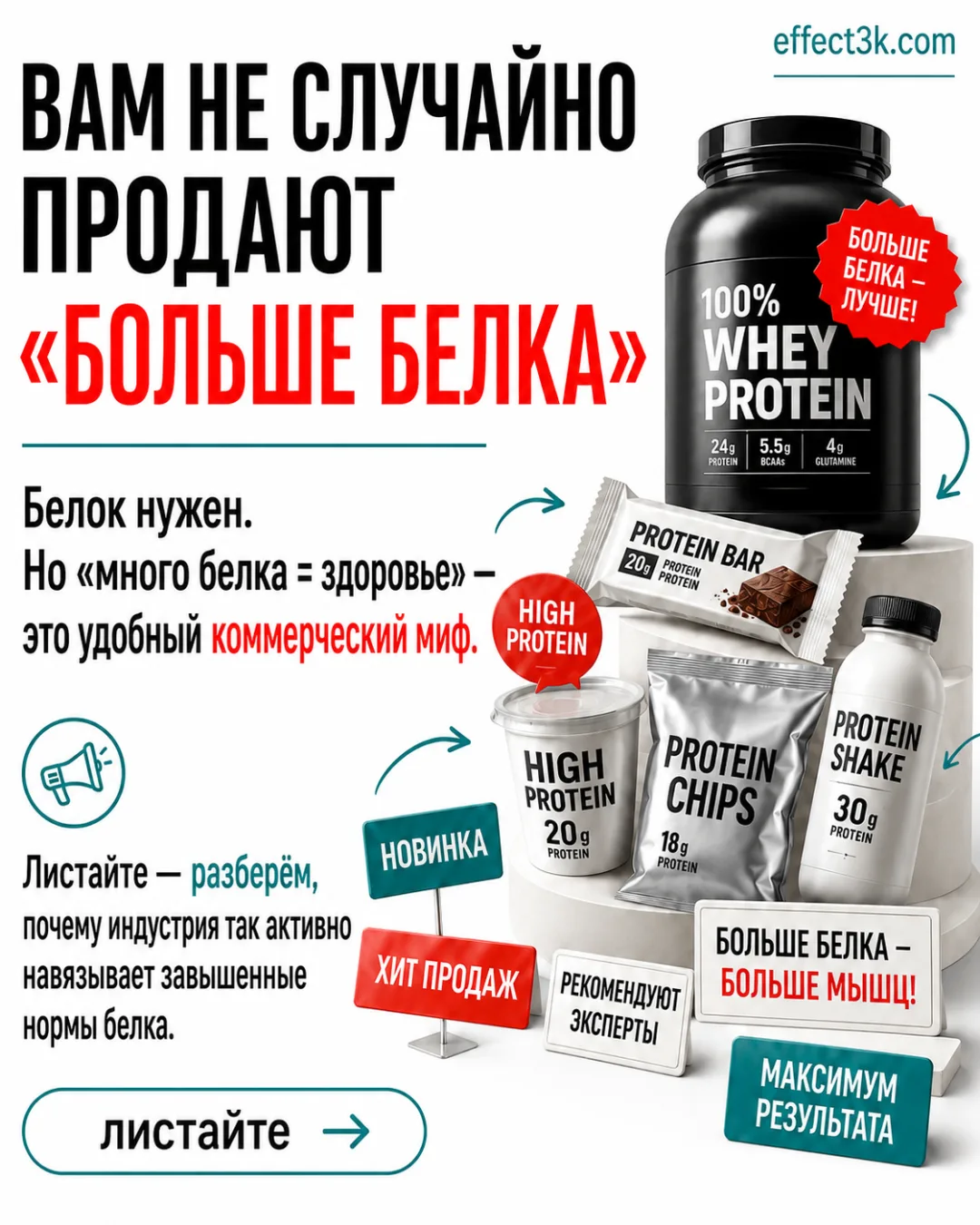 Как добрать 100 г белка в день?