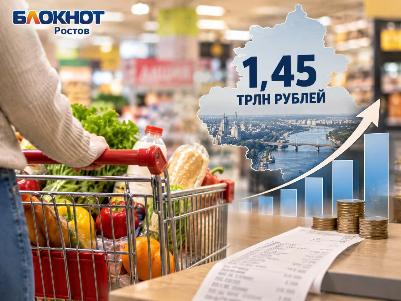 🛍 Розничный оборот на Дону превысил 1,45 трлн рублей