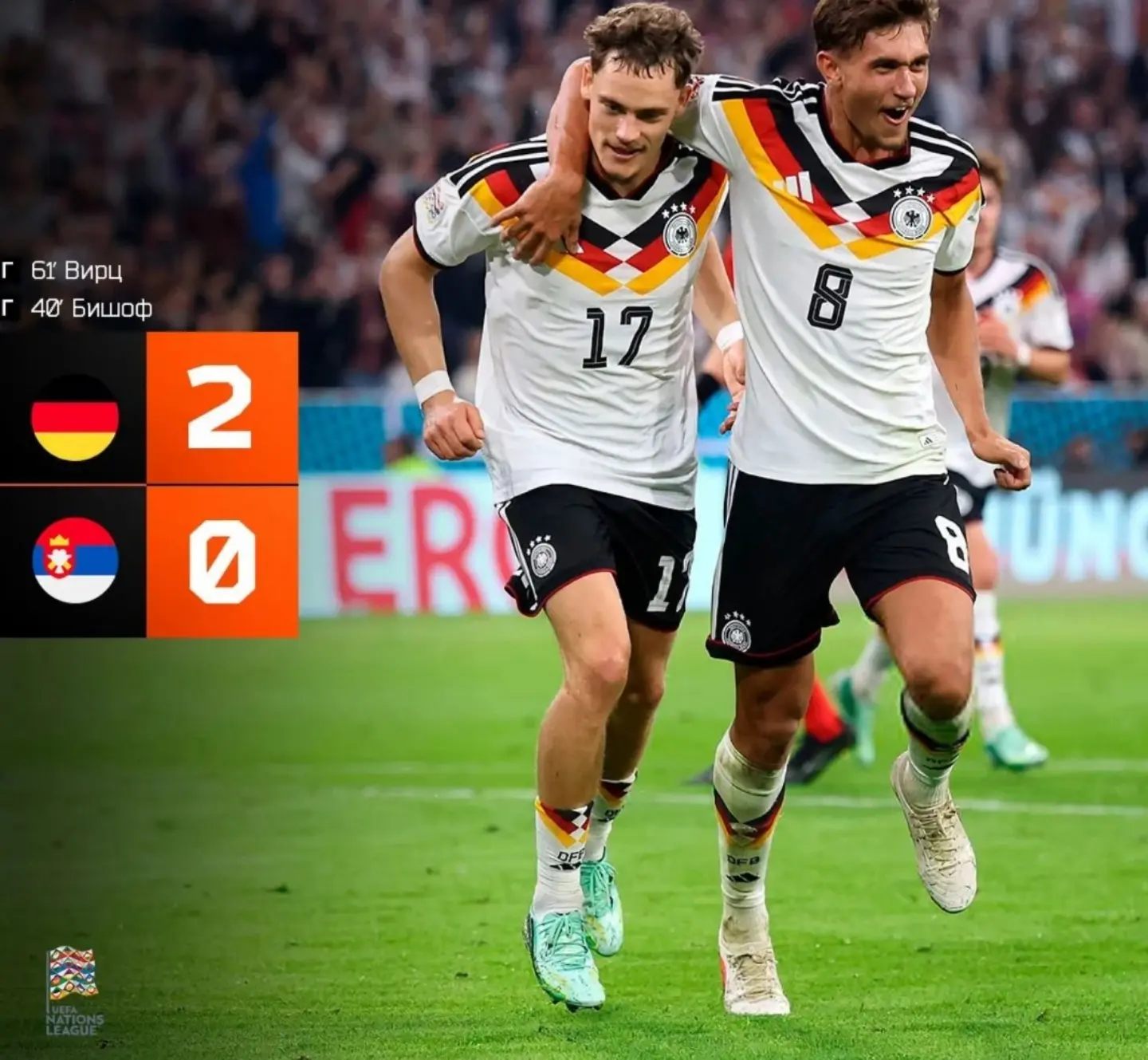 🇩🇪 Первая победа Клоппа в сборной — с третьей попытки. Задоминировали Сербию дома