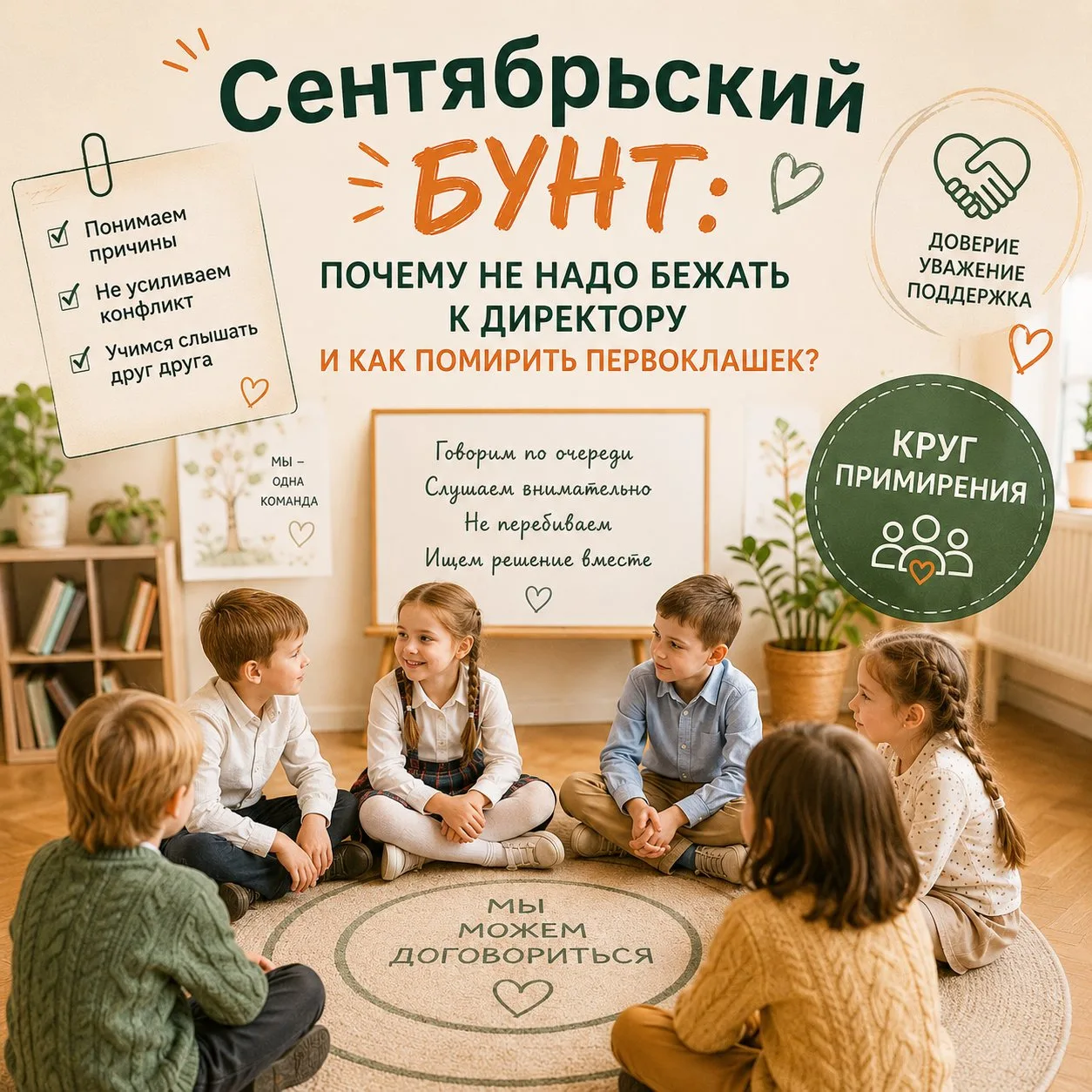 Сентябрьский бунт: почему не надо бежать к директору из-за первой ссоры и как помирить ...