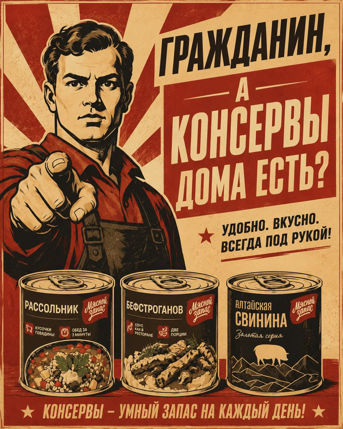 Гражданин, а консервы дома есть? 👀