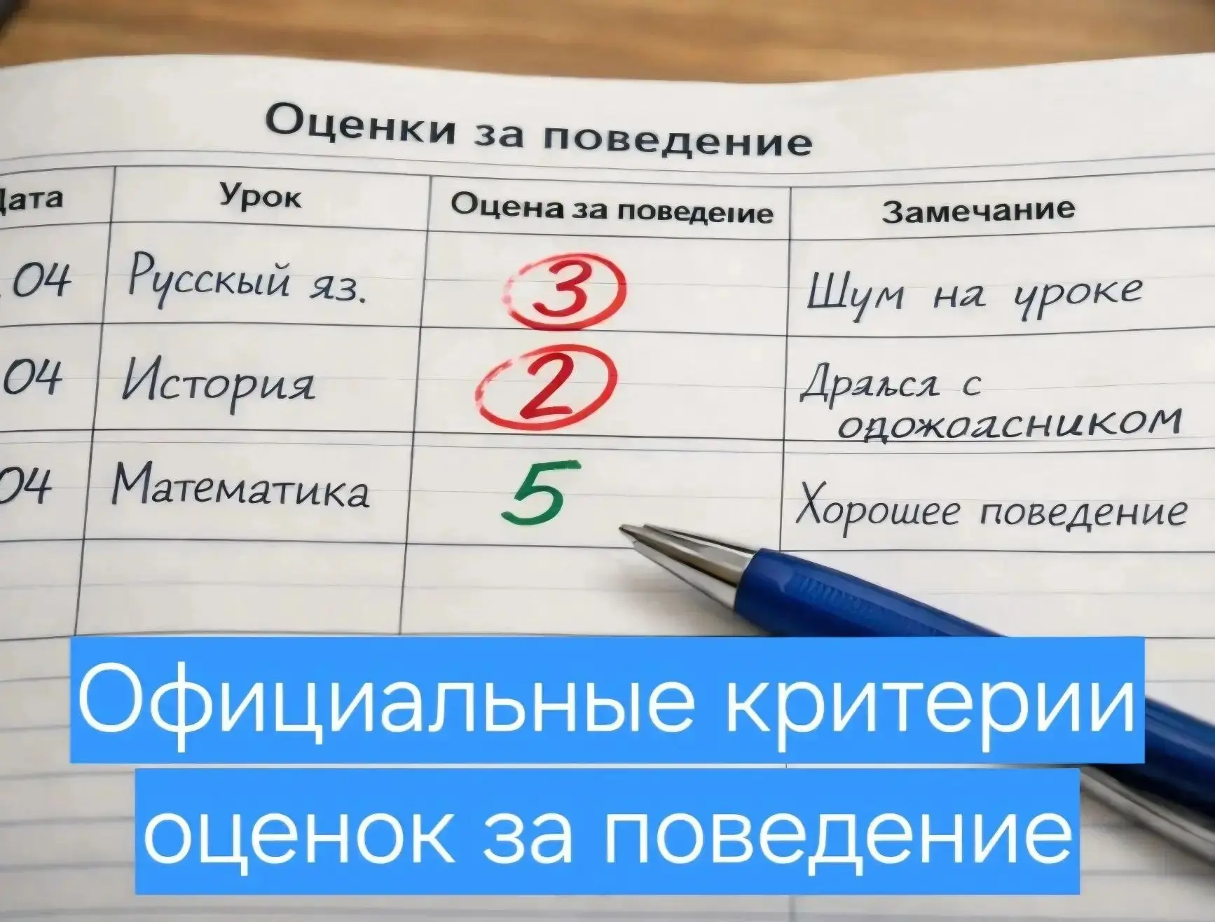 👩‍🏫 Кто и как будет ставить оценки за поведение? (утверждены критерии)

Оценку будет выставлять не