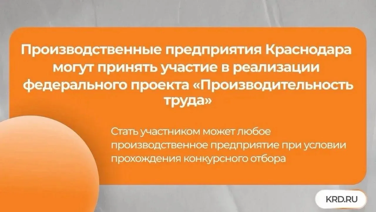 ✅ Специалисты краснодарских предприятий — участники федерального проекта «Производительность труда» 