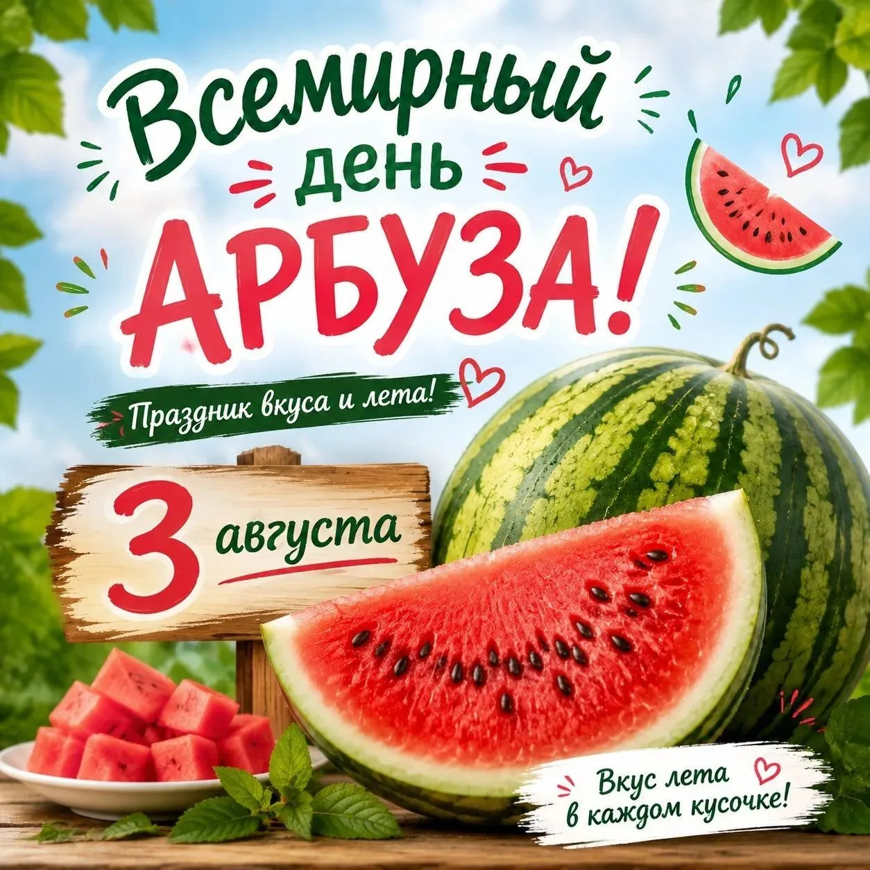 🍉 Сегодня отмечаем Всемирный день арбуза!