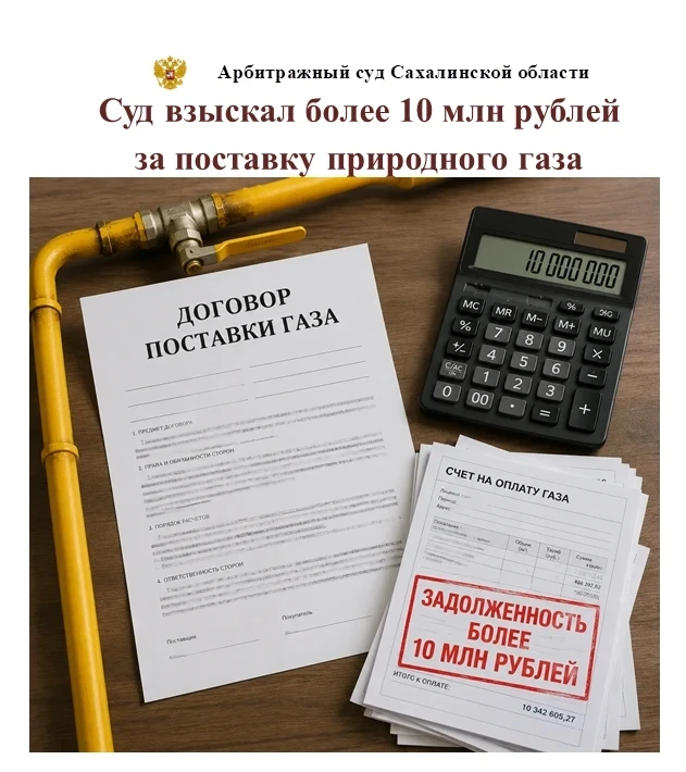 ⚖⚖⚖Арбитражный суд Сахалинской области рассмотрел иск   о взыскании задолженности по до...