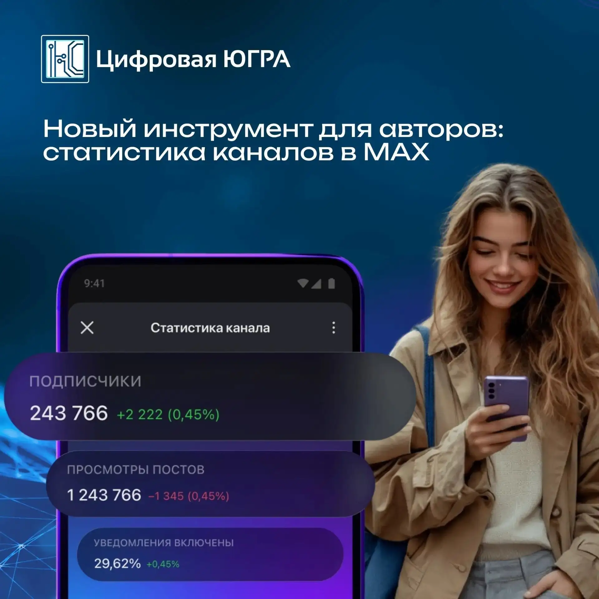 🚀 MAX запускает тестирование статистики для авторов каналов!