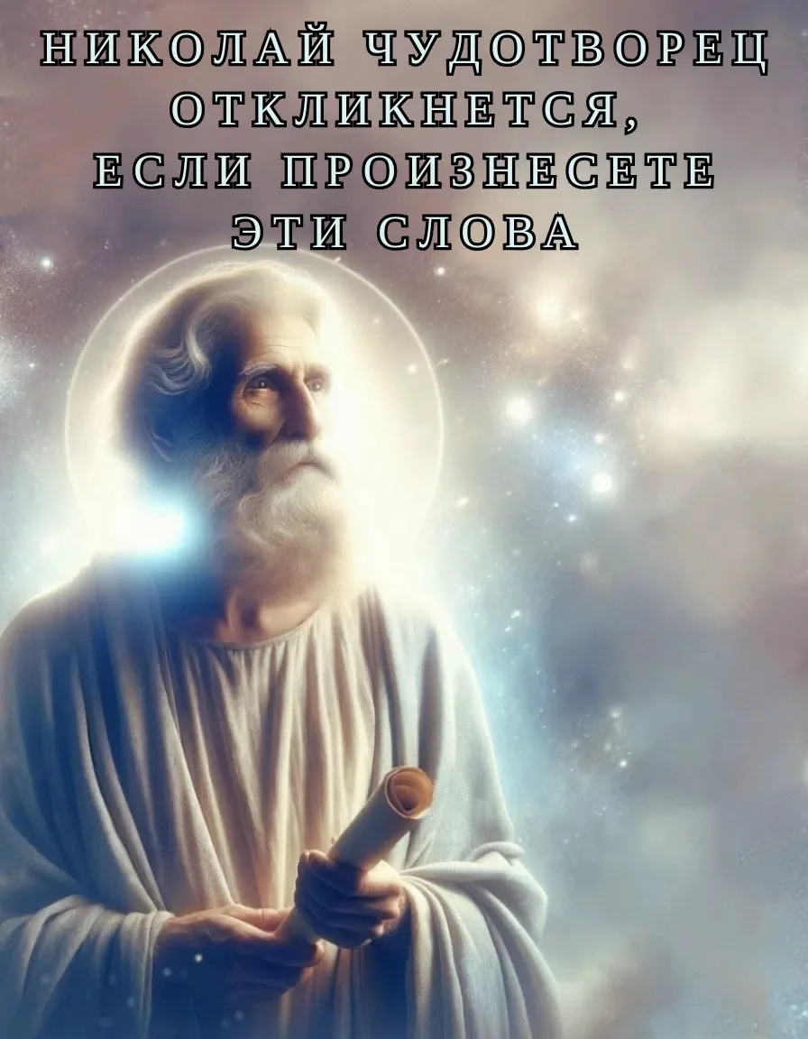 НИКОЛАЙ ЧУДОТВОРЕЦ ОТКЛИКНЕТСЯ ПО ПЕРВОМУ ЗОВУ, ЕСЛИ ПРОИЗНЕСЕТЕ ЭТИ СЛОВА. 
 
Существует множество 