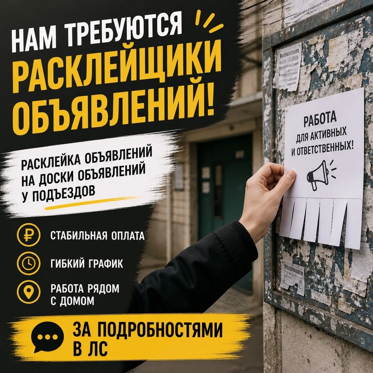 Требуются расклейщики объявлений по Казани