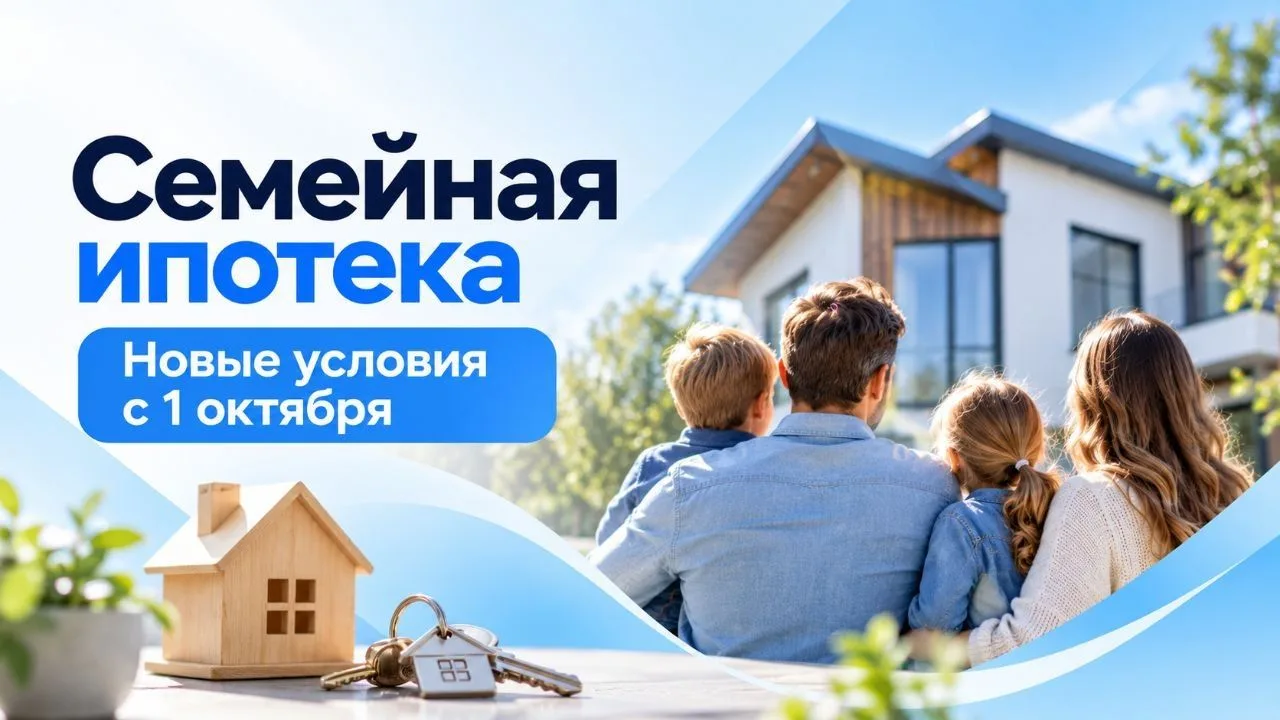С 1 октября меняются условия семейной ипотеки.