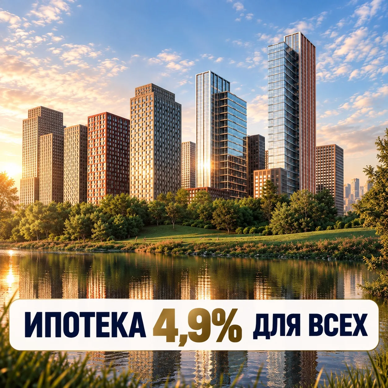 Квартиры в Москве с ипотекой 4,9% для всех