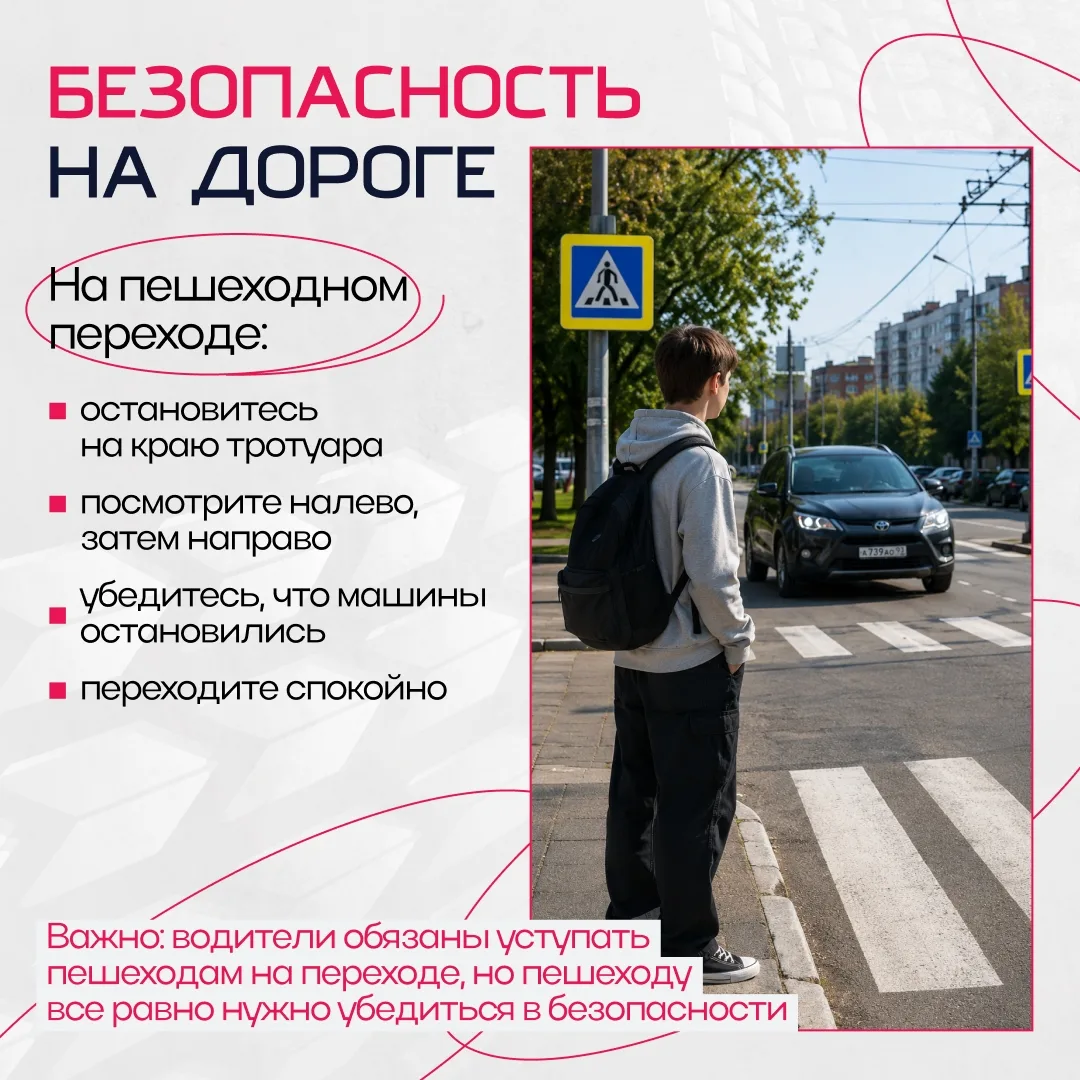 🚶🏼 Переходить дорогу нужно не только по «зебре», но и правильно. Сохраните карточку и напомните де