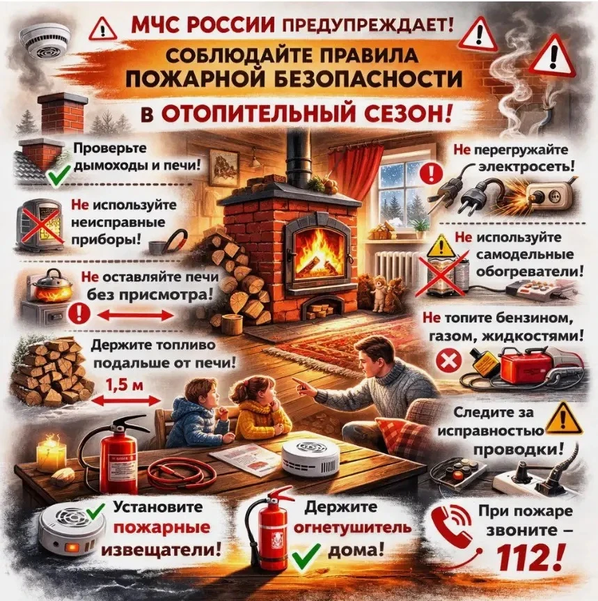 🍂 Внимание! Осень – время повышенной пожарной опасности! 🍂