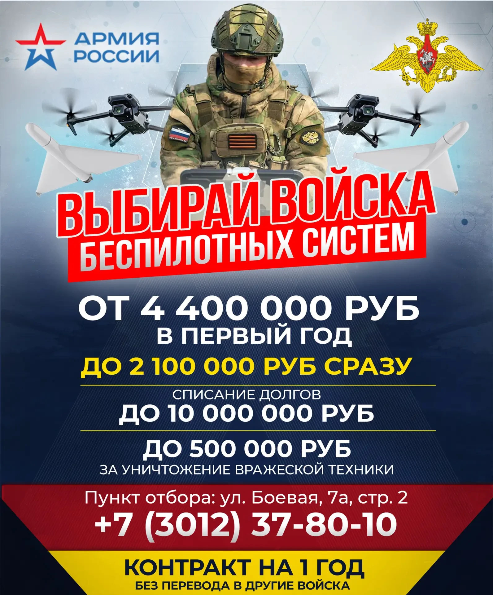 ‼️ Завершается набор в войска беспилотных систем