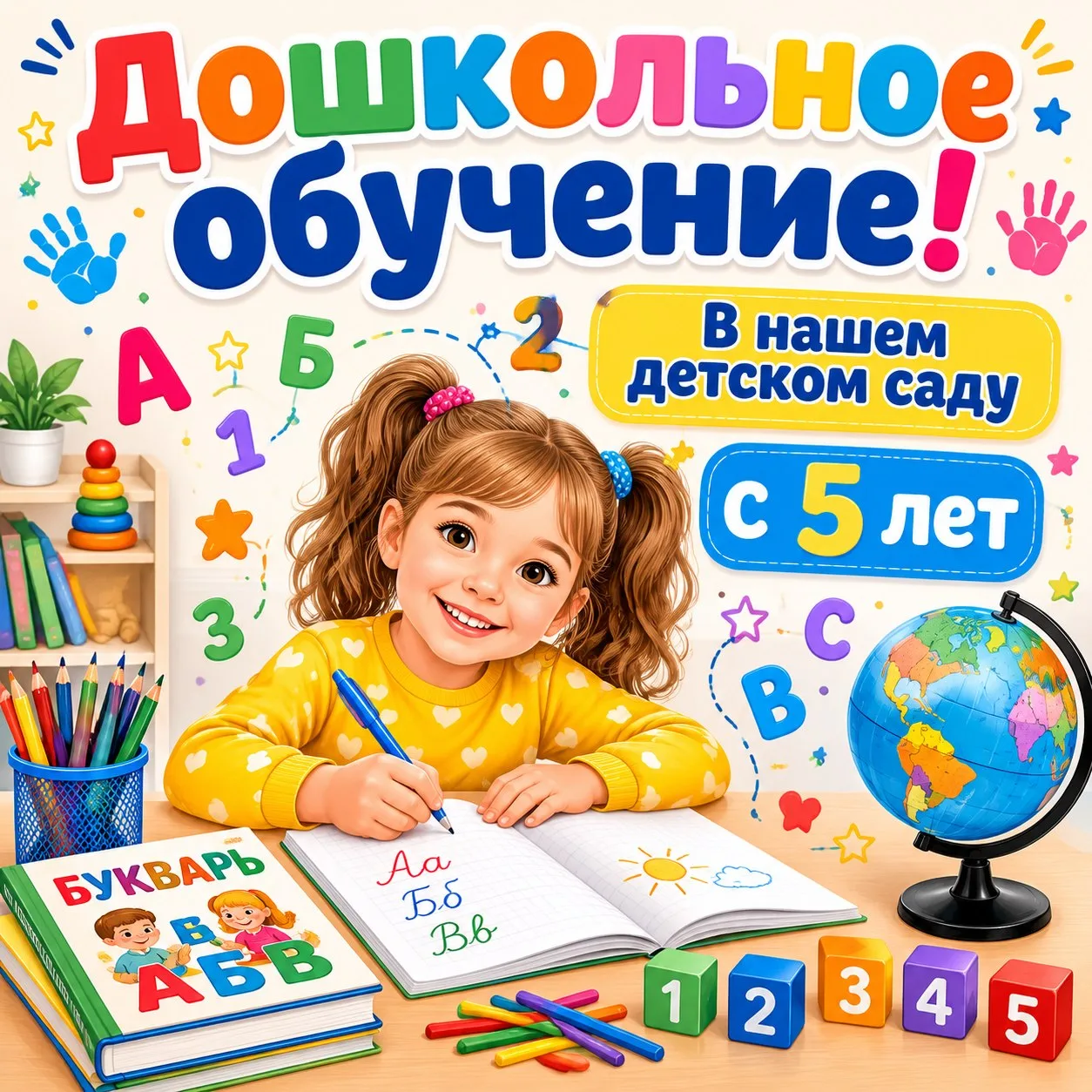 📚 Подготовка к школе в нашем детском саду!

Уважаемые родители, приглашаем ваших детей на занятия -